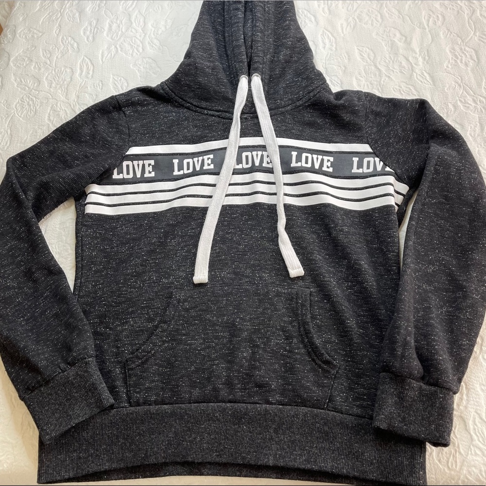 Reflex Medium Gray Love Hoodie